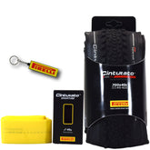 Pirelli Cinturato Gravel RC 40-622 (700 x 40c) Race Bicycle Tire & 33/45-622 Presta Cinturato SmarTUBE - SpeedGrip Compound, Clincher Type, Tubeless Ready Bike Tire with Keychain